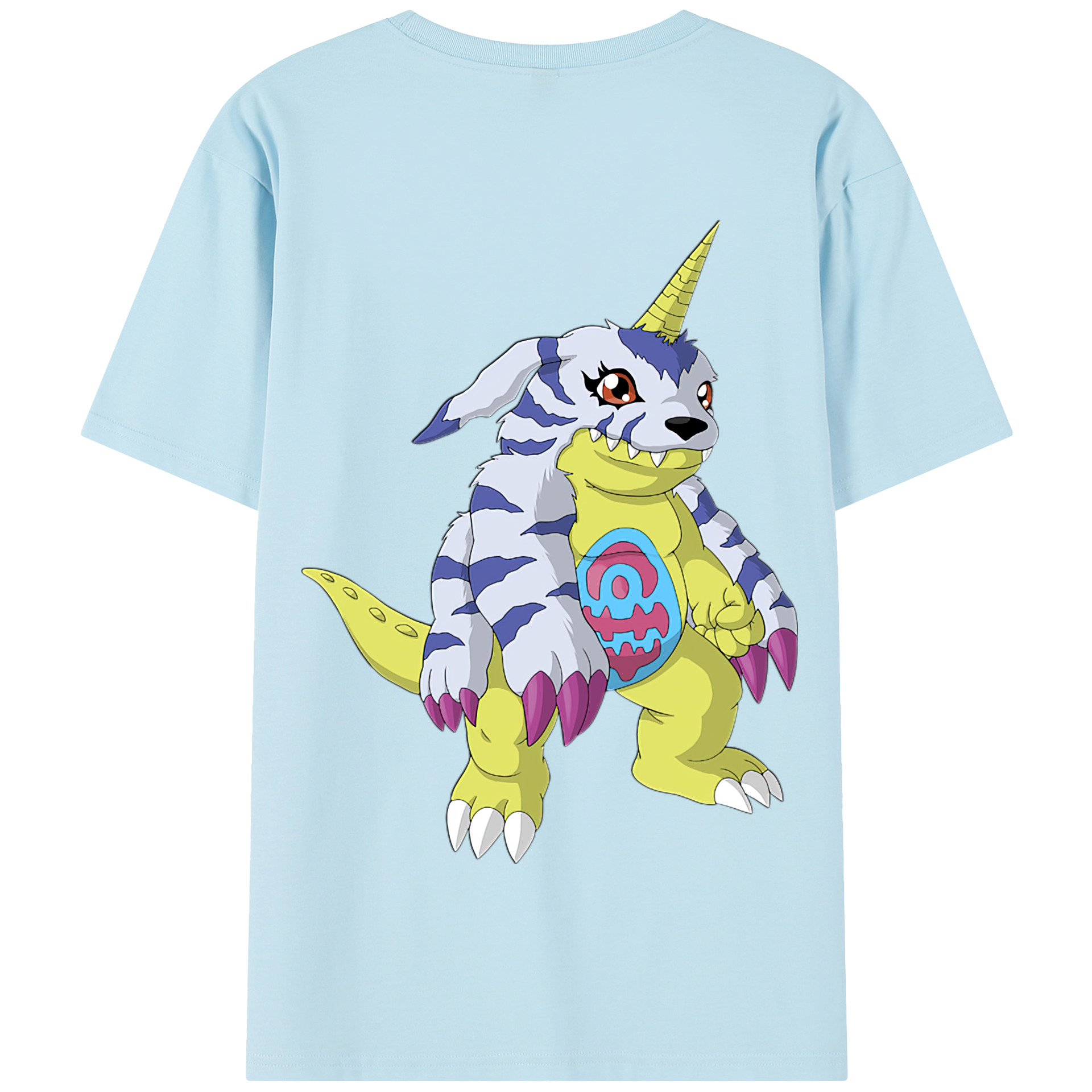 （画像用） Digimon デジタルモンスター/デジモン 綿100％半袖Tシャツ（背面プリント）